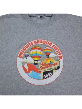 Mesquite Balloon Festival 2023 Mens Graphic Tee Gray XL Short Sleeve